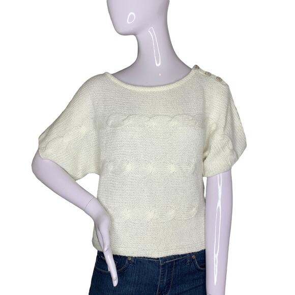 JLO Jennifer Lopez Top Short Sleeve Size S White - Picture 1 of 7